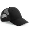BB75R B75R Beechfield Recycled 6 Panel Snapback Trucker Cap Black colour image